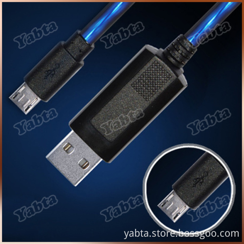 80Cm LED visible light-up usb charger cable for iphone 5 5S 5C
